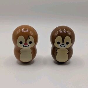 Disney Coonuts Chip n Dale Wobble Figures Set of 2 Nut Shaped Collectibles